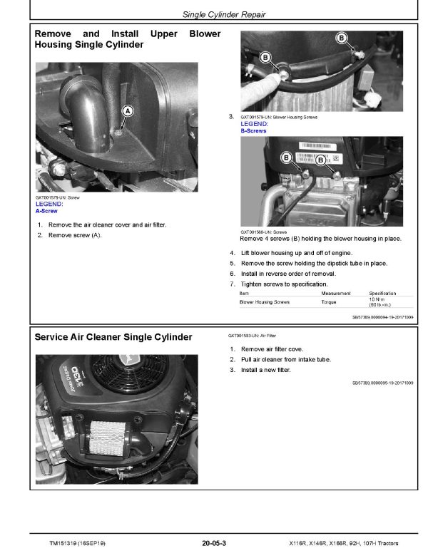 John Deere 107H 92H X116R X146R X166R Lawn Tractors Technical Manual TM151319 John Deere 107H 92H X116R X146R X166R Lawn Tractors Technical Manual Tm151319 (2)