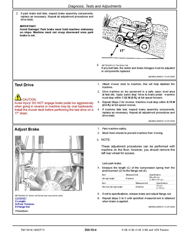 John Deere 107S X105 X125 X145 X165 Lawn Tractors Technical Manual TM113319 John Deere 107S X105 X125 X145 X165 Lawn Tractors Technical Manual Tm113319 (4)
