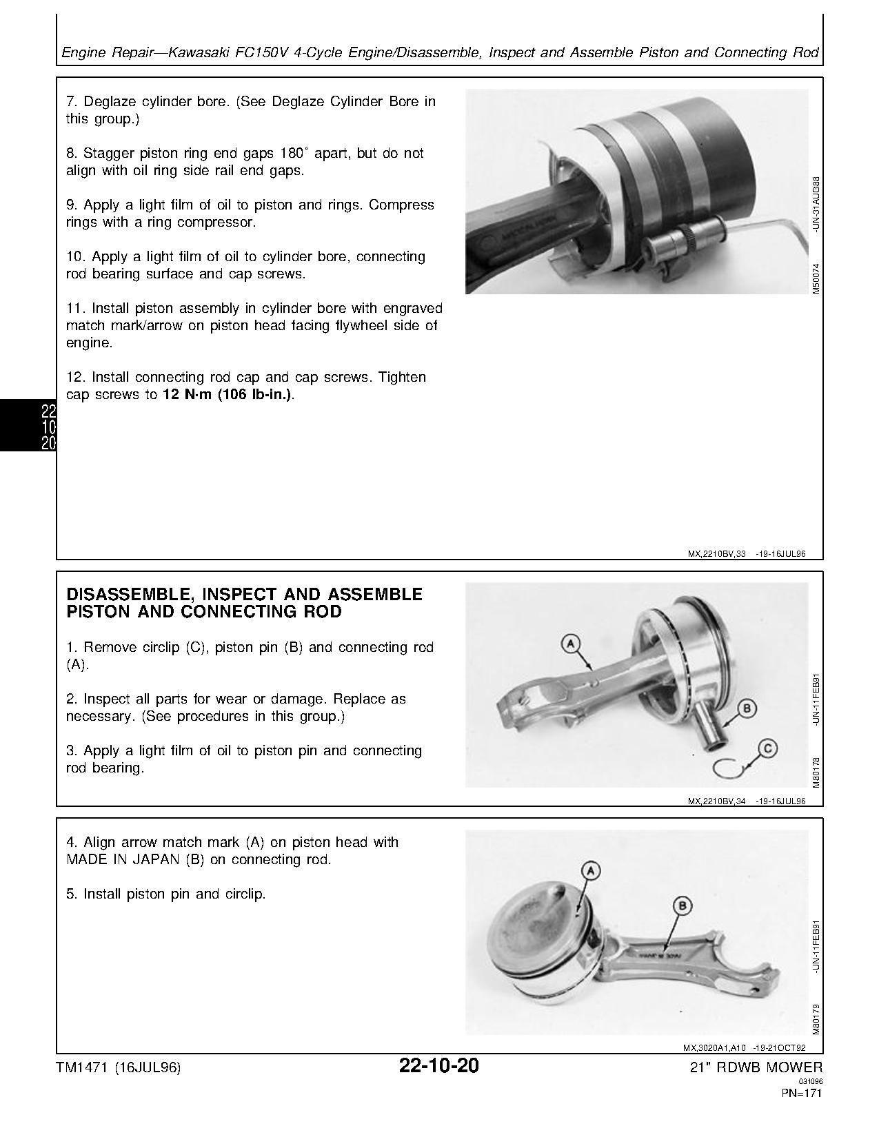 John Deere 12PB 12PC 12SB 14PB 14PT 14PZ 14SB 14SC 14SE 14ST 14SX 14SZ Walk Behind Mowers Technical Manual tm1471 (4)
