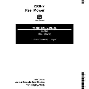 John Deere 20SR7 SN 010001 Reel Mowers Technical Manual TM1432 (1)