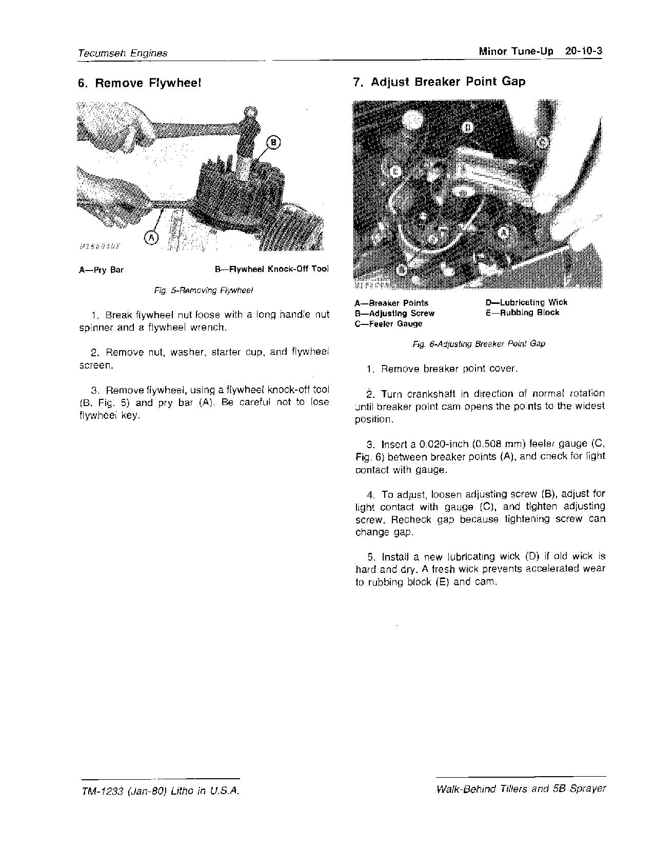 John Deere 216 324 524 624 Walk Behind Tillers 5B Sprayers Technical Manual TM1233 (2)