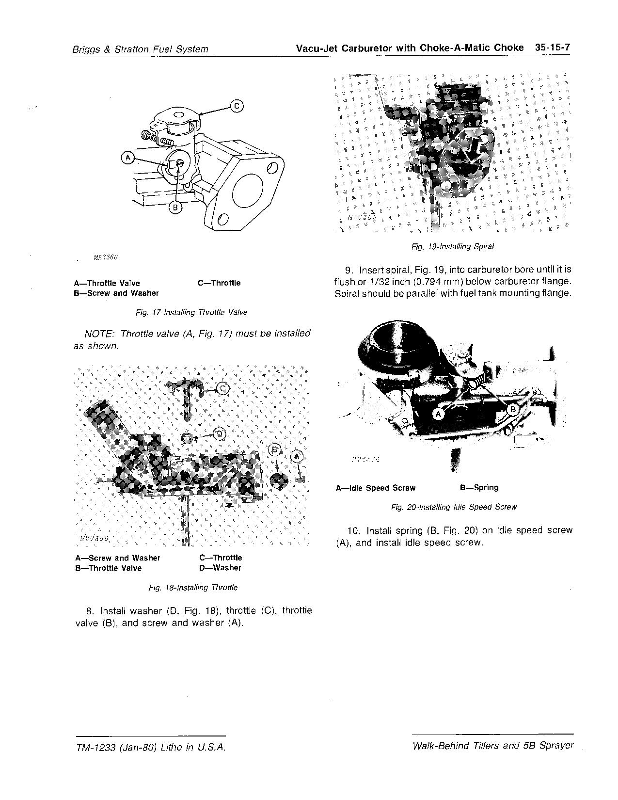 John Deere 216 324 524 624 Walk Behind Tillers 5B Sprayers Technical Manual TM1233 (4)