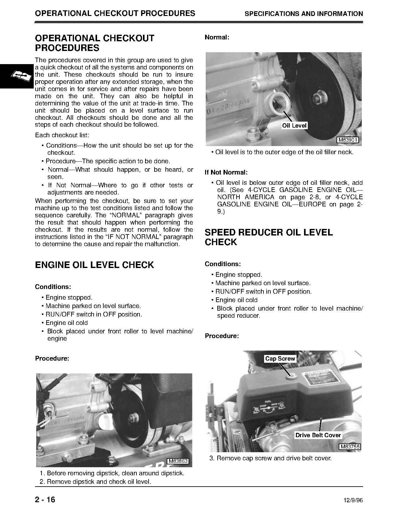 John Deere 220A Walk Behind Greens Mowers Technical Manual tm1680 (2)