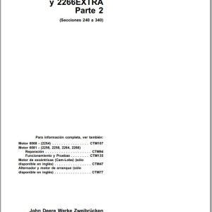 John Deere 2254 to 2266EXTRA Repair and Operation Testing Manual TM4618 ES (1)