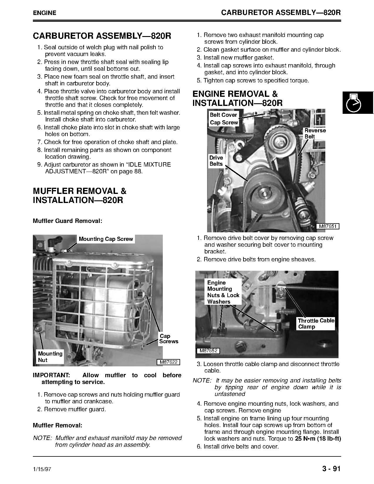 John Deere 314F 518R 820R Walk Behind Tillers Technical Manual TM1687 (3)