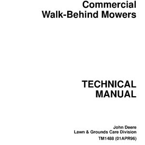 John Deere 38 inch 48 inch 54 inch Commercial Walk Behind Mowers Technical Manual TM1488 (1)