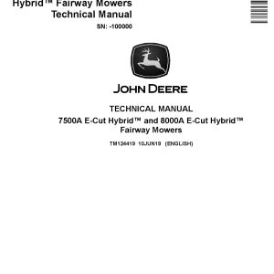 John Deere 7500A E Cut Hybrid 8000A E Cut Hybrid Fairway Mowers Technical Manual TM124419 (1)