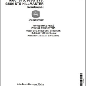 John Deere 9560i STS to 9880i STS HILLMASTER Predelivery Manual PDIH228624 LT (1)