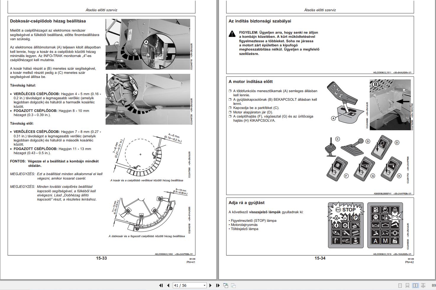 John Deere Combine 1450 to 1550 CWS CIS Pre Release Manual PDICQ59624 HU (2)