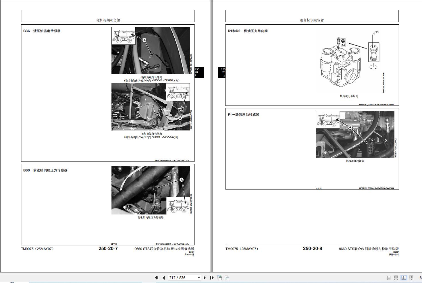 John Deere Combine Harvester 9660 STS Technical Manual TM9075 ZH (3)