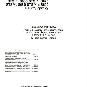 John Deere Combine S550 STS to S690 STS Workshop Manual TM112016 CS (1)