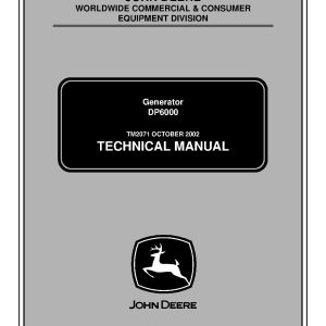 John Deere DP6000 Generators Technical Manual TM2071 (1)