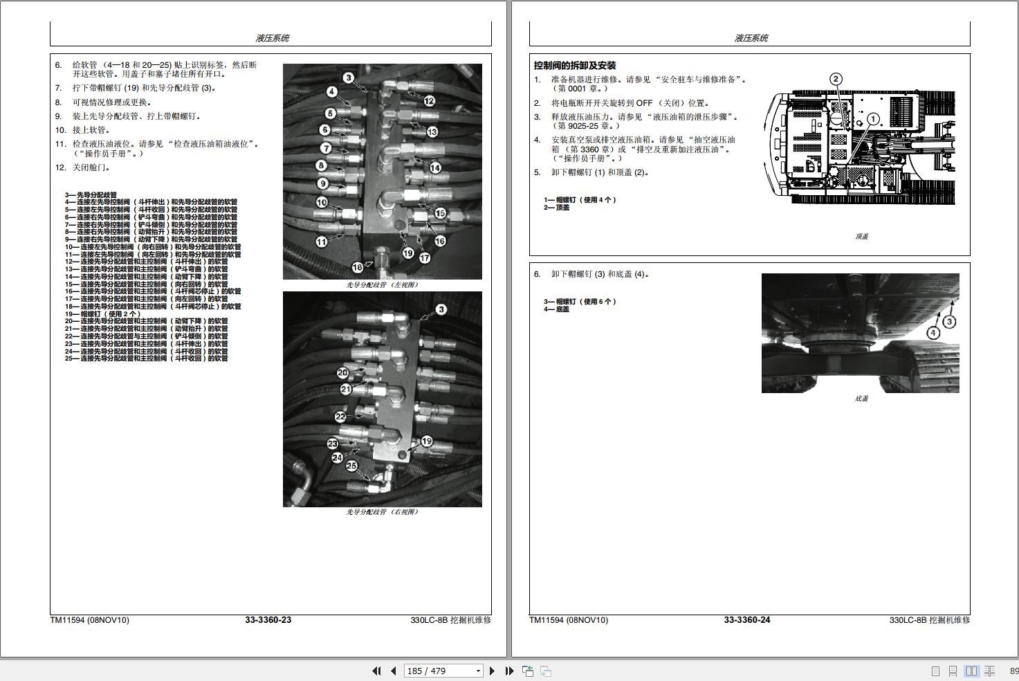 John Deere Excavator 330LC 8B Repair Technical Manual TM11594 ZH (2)