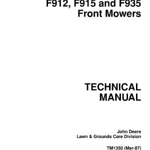 John Deere F912 F915 F935 Front Mowers Technical Manual TM1350 (1)