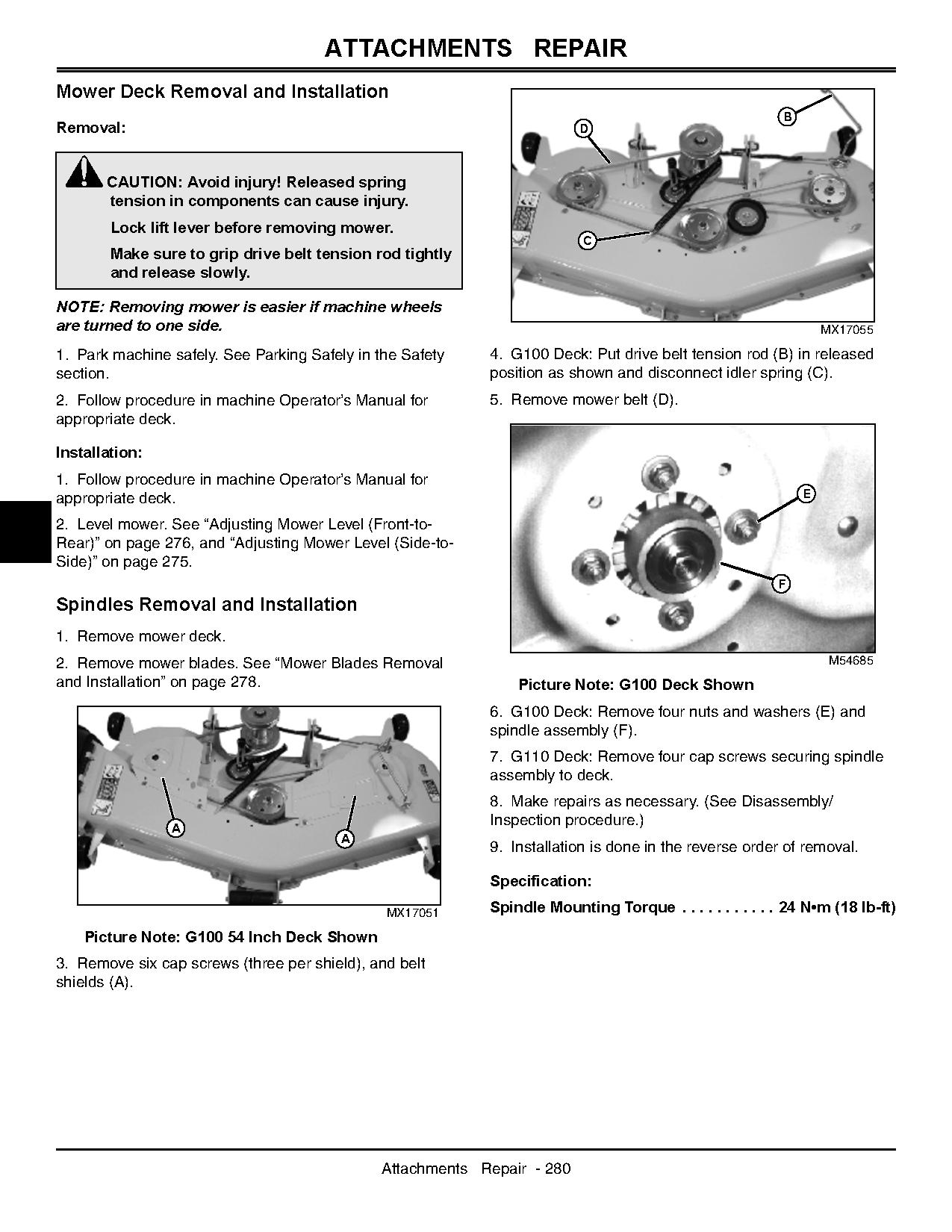 John Deere G100 G110 Lawn Garden Tractors Technical Manual TM2020 (4)