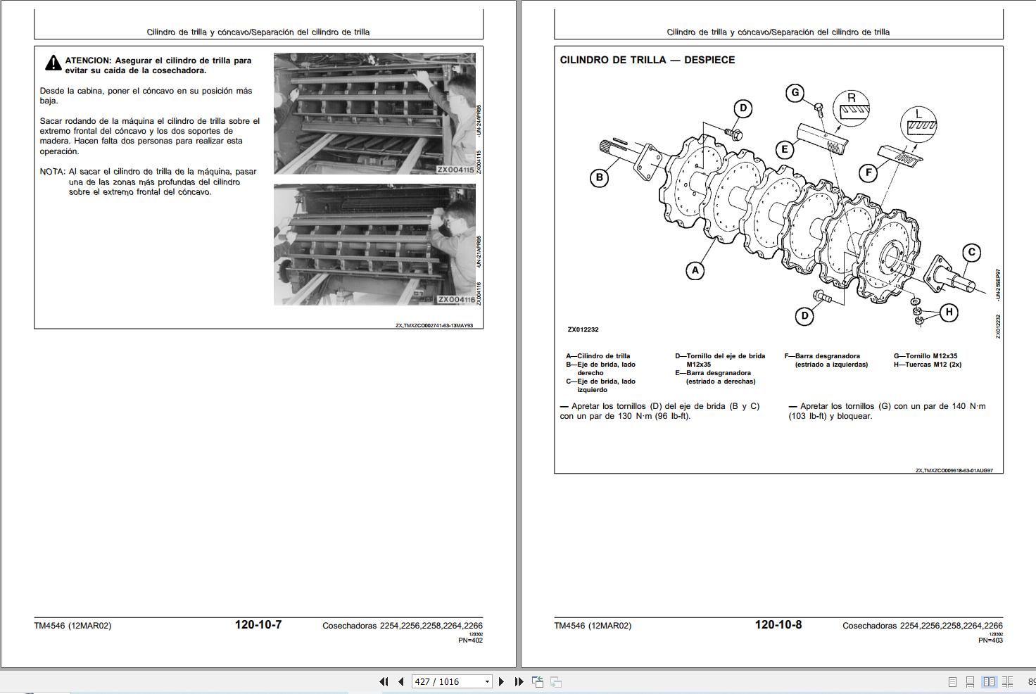 John Deere Harvester 2254 to 2266 Repair and Operation Testing Manual TM4546 ES (3)