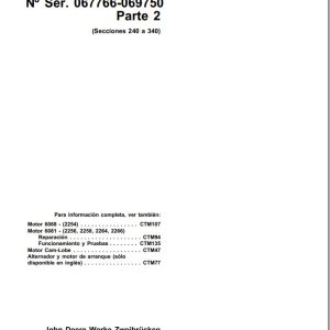 John Deere Harvester 2254 to 2266 Repair and Operation Testing Manual TM4596 ES (1)