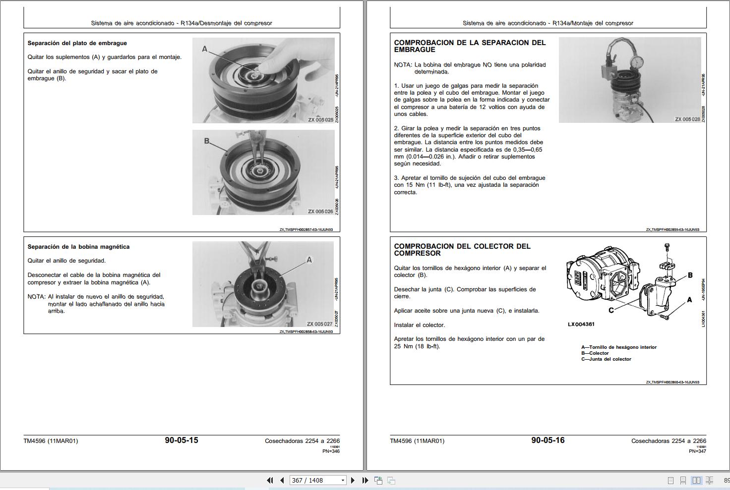 John Deere Harvester 2254 to 2266 Repair and Operation Testing Manual TM4596 ES (2)