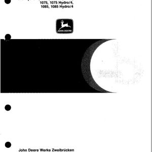 John Deere Harvester 932 to 1085 Hydro 4 Technical Manual TM4389 ES (1)