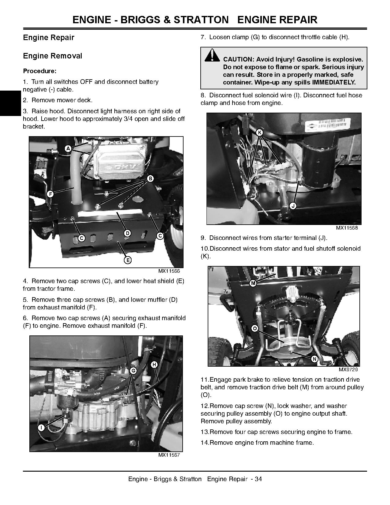 John Deere L105 L107 L120 Lawn Tractors Technical Manual TM2185 (2)