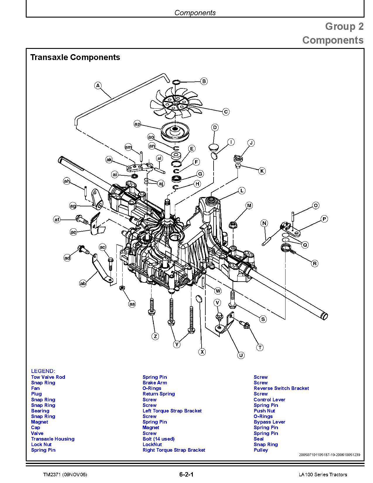 John Deere LA100 LA110 LA120 LA130 LA140 LA150 Lawn Tractors Technical Manual TM2371 (3)