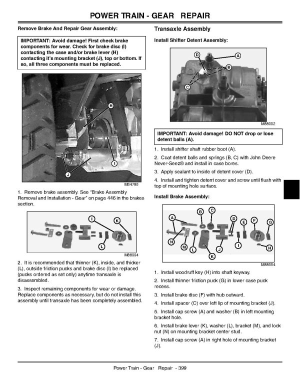John Deere Lt150 Lt160 Lt170 Lt180 Lt190 Lawn Tractors Technical Manual Tm1975 (3)