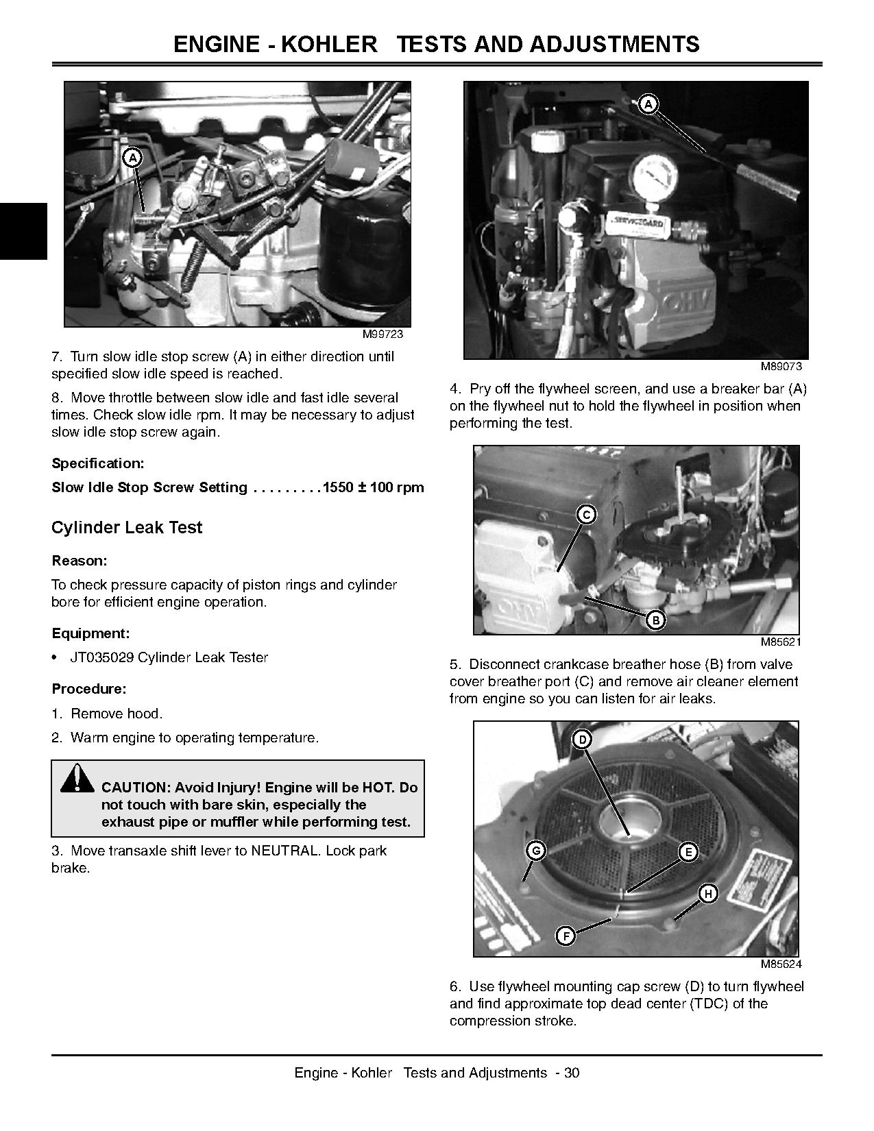 John Deere LX255 LX266 LX277 LX277AWS LX279 LX288 Lawn Tractors Technical Manual TM1754 (2)