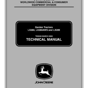 John Deere LX280 LX280AWS LX289 Garden Tractors Technical Manual TM2046 (1)