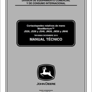 John Deere MowMentum Mower JS26 to JM46 Technical Manual TM109563 ES (1)