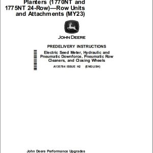 John Deere Planter 1770NT 1775NT Predelivery Instructions A135784 (1)