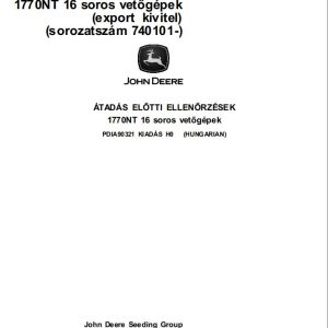 John Deere Planter 1770NT Pre Release Manual PDIA90321 HU (1)