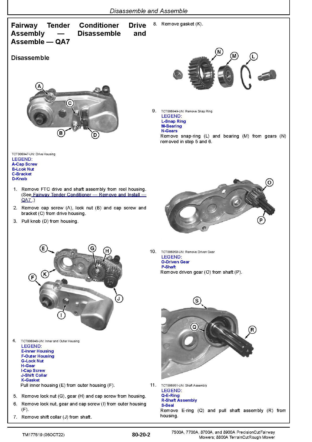 John Deere PrecisionCut 7500A 7700A 8700A 8900A TerrainCut 8800A Reel Mowers Technical Manual TM177619 (3)