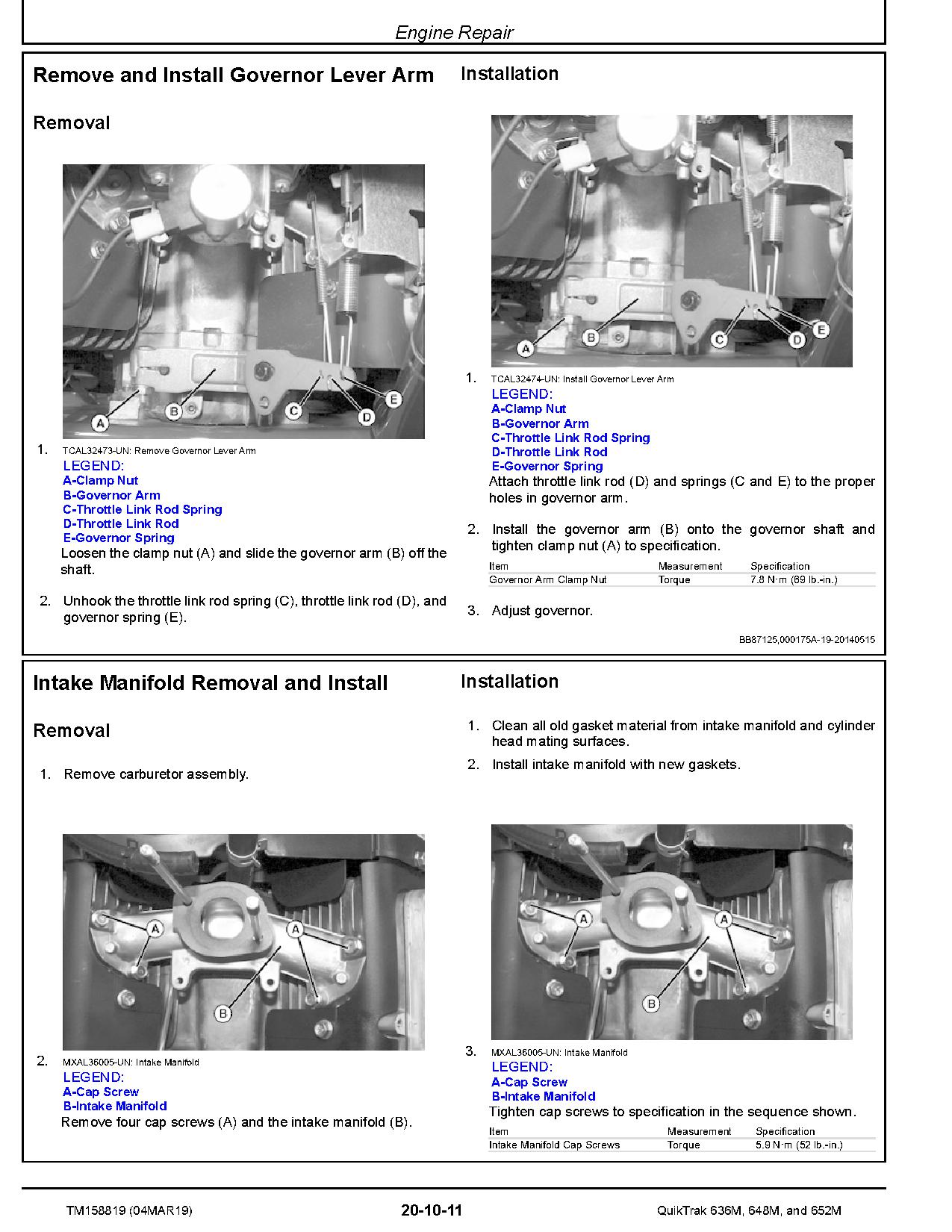 John Deere QuikTrak 636M 648M 652M Stand On Mowers Technical Manual TM158819 (2)