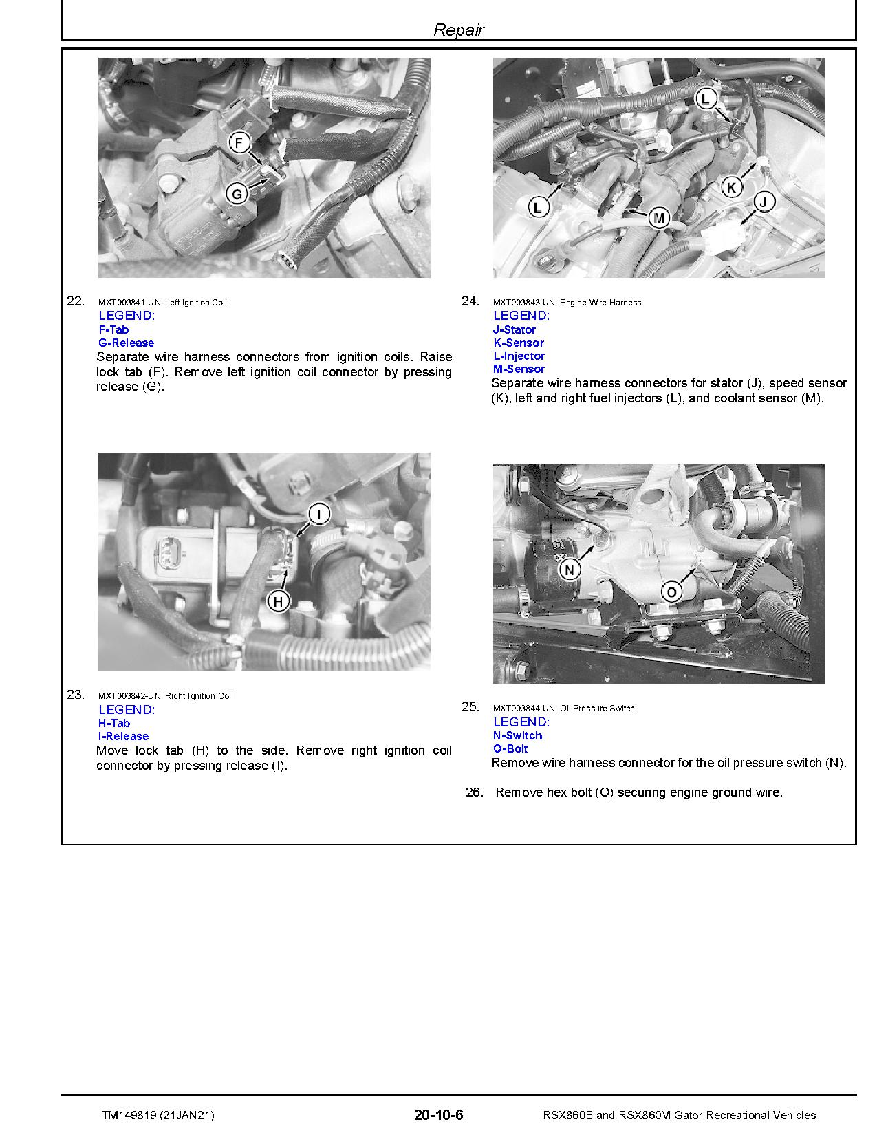 John Deere RSX860E RSX860M Gator Recreational Vehicles Technical Manual TM149819 (2)