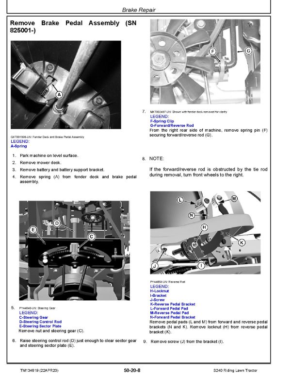 John Deere S240 Lawn Tractors Technical Manual Tm134619 (3)