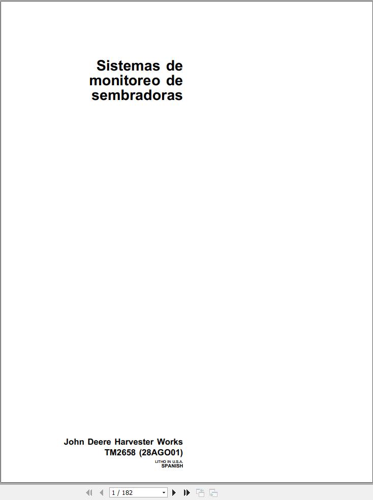 John Deere Seeder Monitoring Systems Technical Manual TM2658 ES (1)