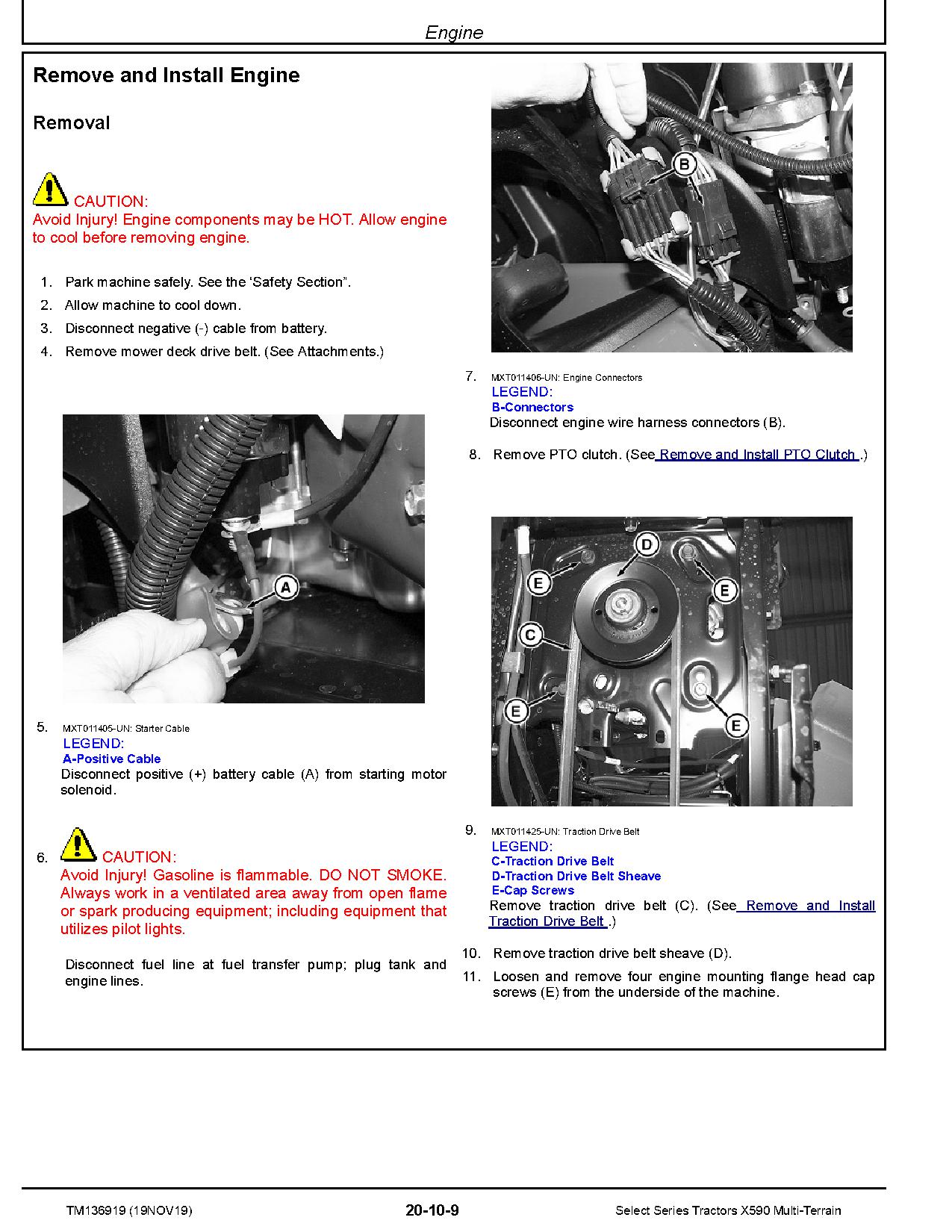 John Deere Select Series X590 Multi Terrain Lawn Tractors Technical Manual TM136919 (2)