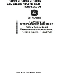 John Deere Sprayer R4030 R4038 R4045 Predelivery Manual PDIKK21500 BG (1)