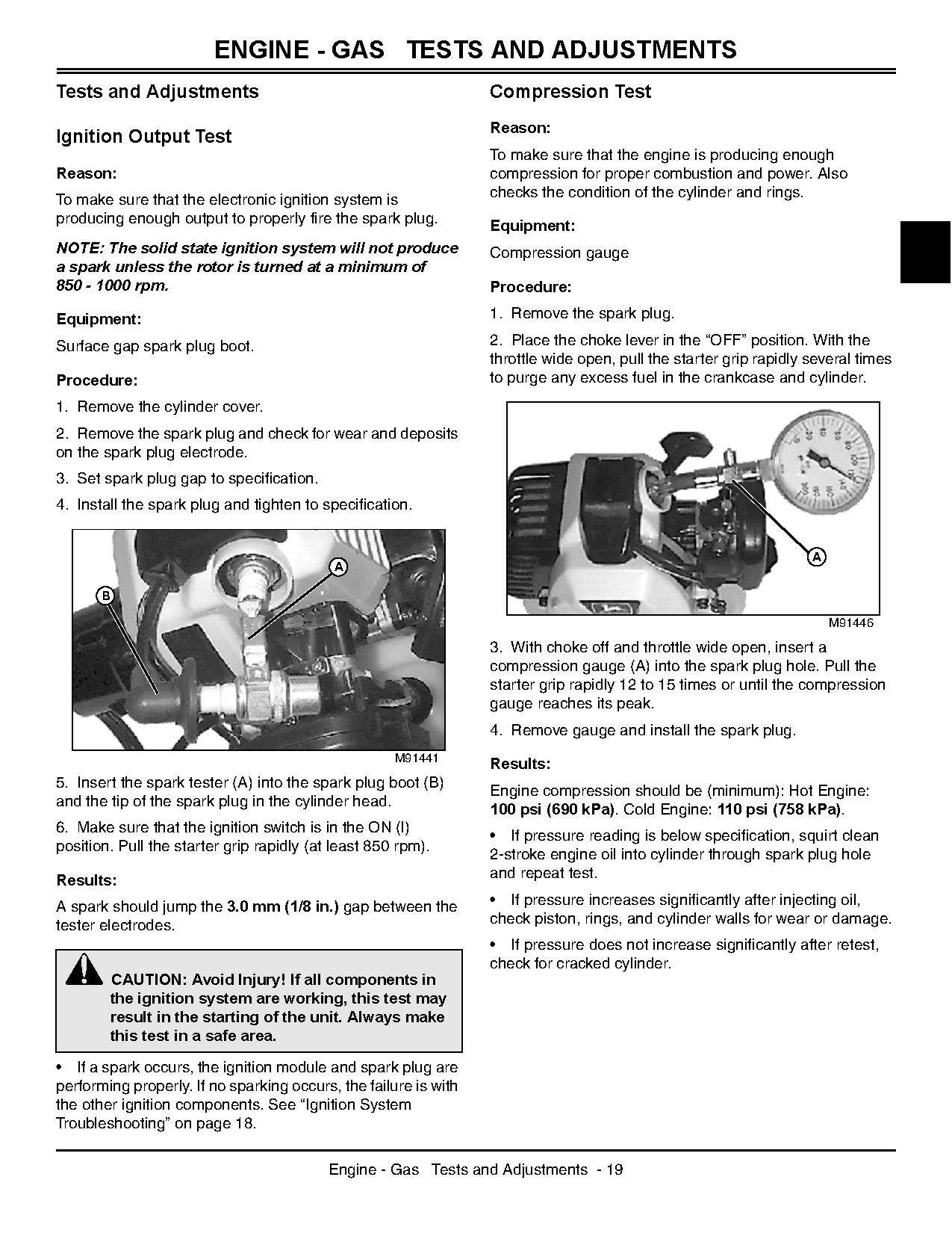 John Deere T105CLE T105SLE XT105SB LE XT120LE XT140LE XT140SB LE XT140SSE LE XT170LE XT250B LE Trimmers Technical Manual TM2189 (2)