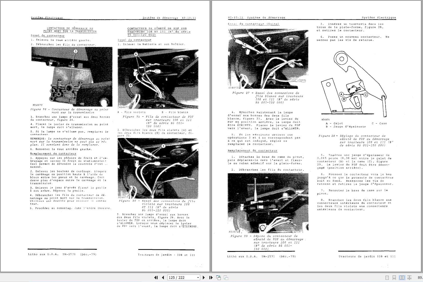 John Deere Tractor 108 111 Technical Manual TM2571 FR (2)