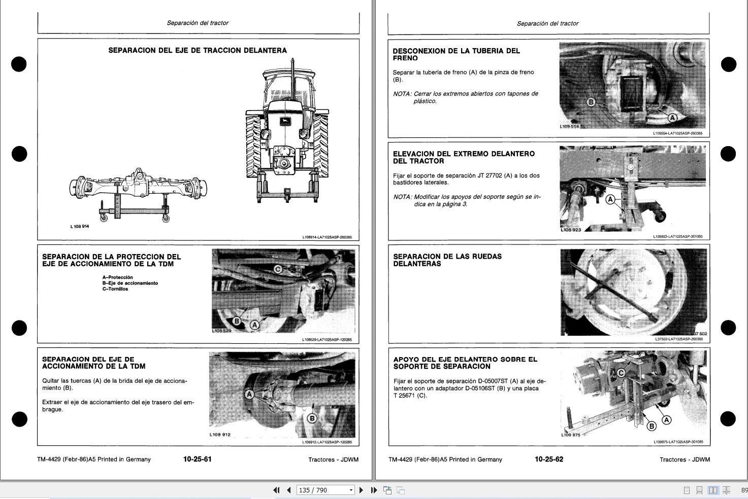 John Deere Tractor 3640 Technical Manual TM4429 ES (2)