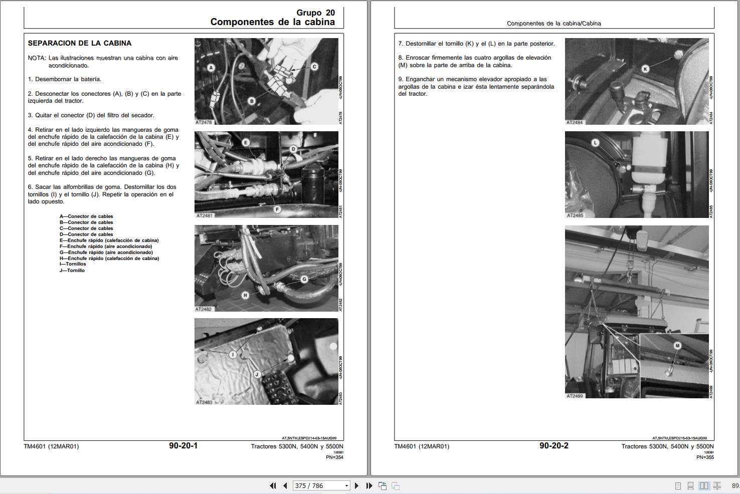 John Deere Tractor 5300N 5400N 5500N Repair and Operation Testing Manual TM4601 ES (3)