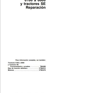 John Deere Tractor 6100 to 6600 and SE Repair Manual TM4495 ES (1)