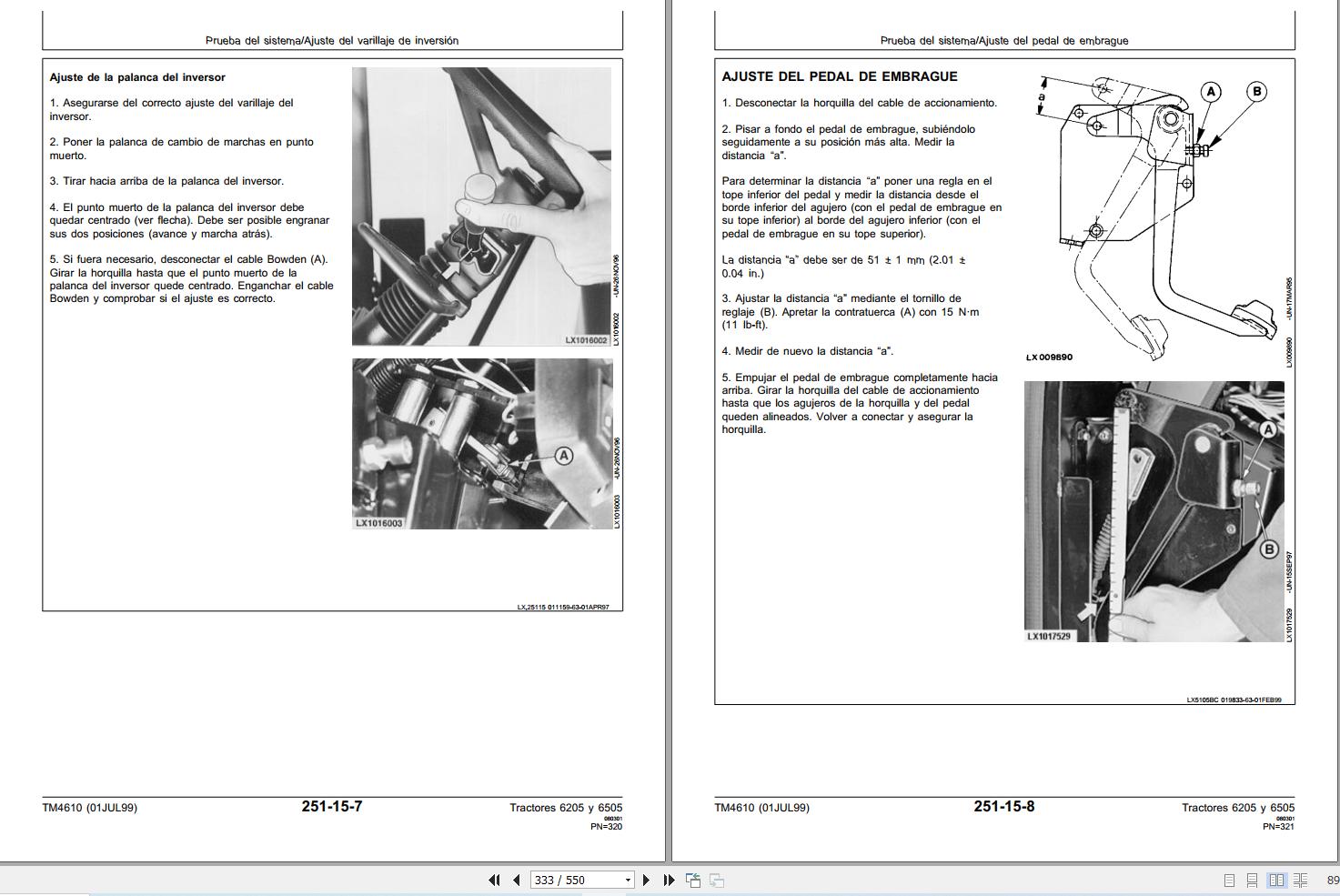 John Deere Tractor 6205 6505 Operation and Testing Manual TM4610 ES (2)