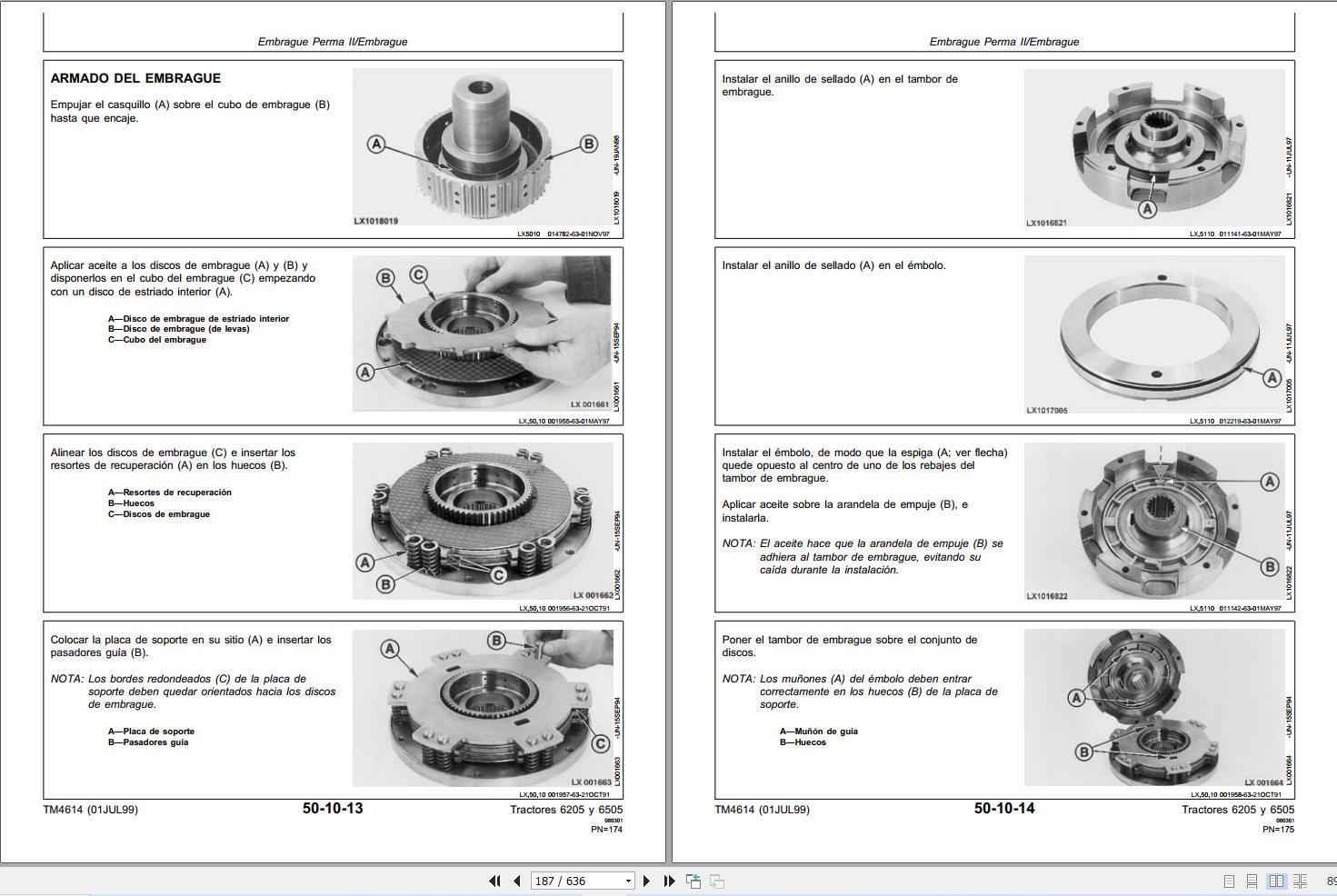 John Deere Tractor 6205 6505 Repair Manual TM4614 ES (2)