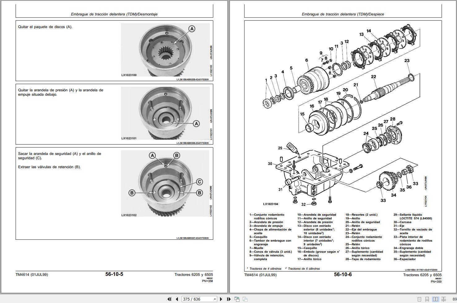 John Deere Tractor 6205 6505 Repair Manual TM4614 ES (3)