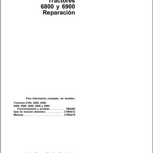 John Deere Tractor 6800 6900 Repair Manual TM4519 ES (1)
