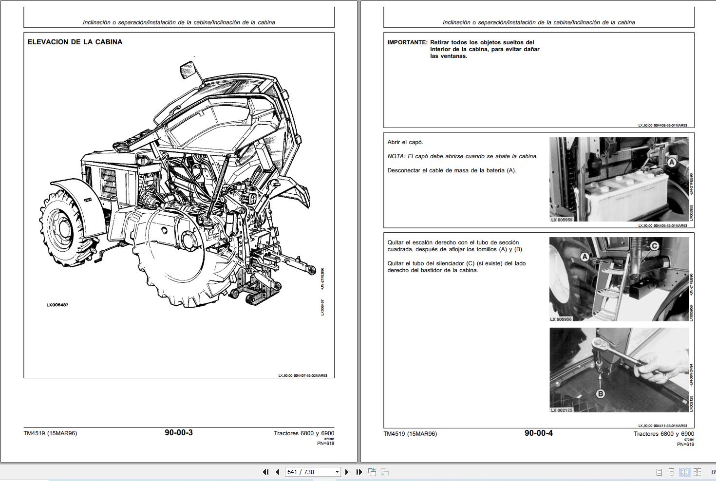 John Deere Tractor 6800 6900 Repair Manual TM4519 ES (3)