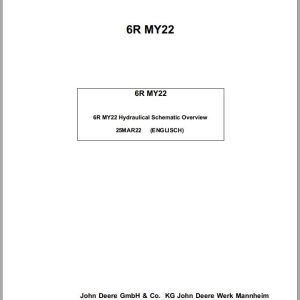 John Deere Tractor 6R MY22 Hydraulic Diagram (1)