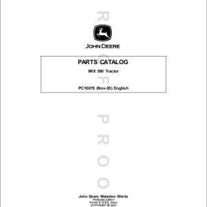 John Deere Tractor 9RX 590 Parts Catalog PC16078 2020 (1)